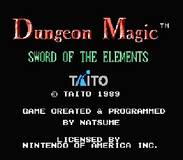 Dungeon Magic - Sword of the Elements (USA) screen shot title